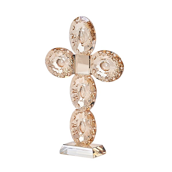 Shop Lc Livmore Champagne Decorative Transparent Crystal Cross