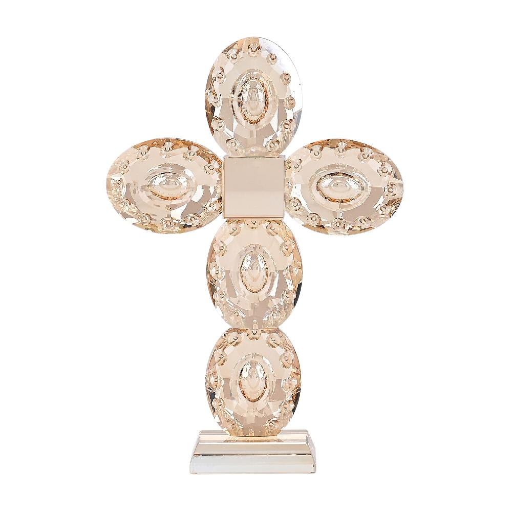 shop lc Livmore Champagne Decorative Transparent Crystal Cross