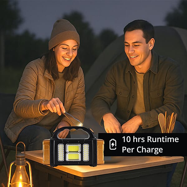 Shop Lc Livmore COB Multi-functional Solar Charging Outdoor Emergency Searchlight - Gold