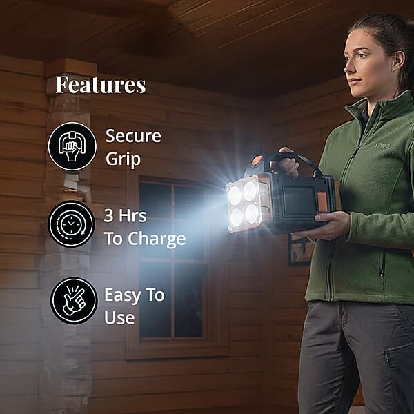 Shop Lc Livmore COB Multi-functional Solar Charging Outdoor Emergency Searchlight - Gold