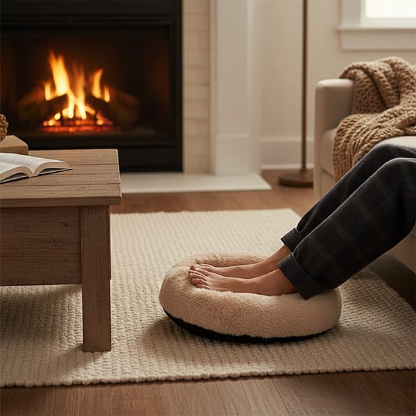 Shop Lc Livmore Cream Heated Plush Foot Massage Warmer