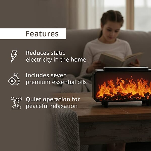 Shop Lc Livmore Fireplace Humidifier With 7 Essential Oil (5V 2A 5W)