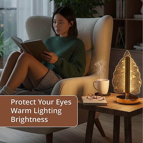 Shop Lc Livmore Golden Acrylic Leaf Design Touch Lamp