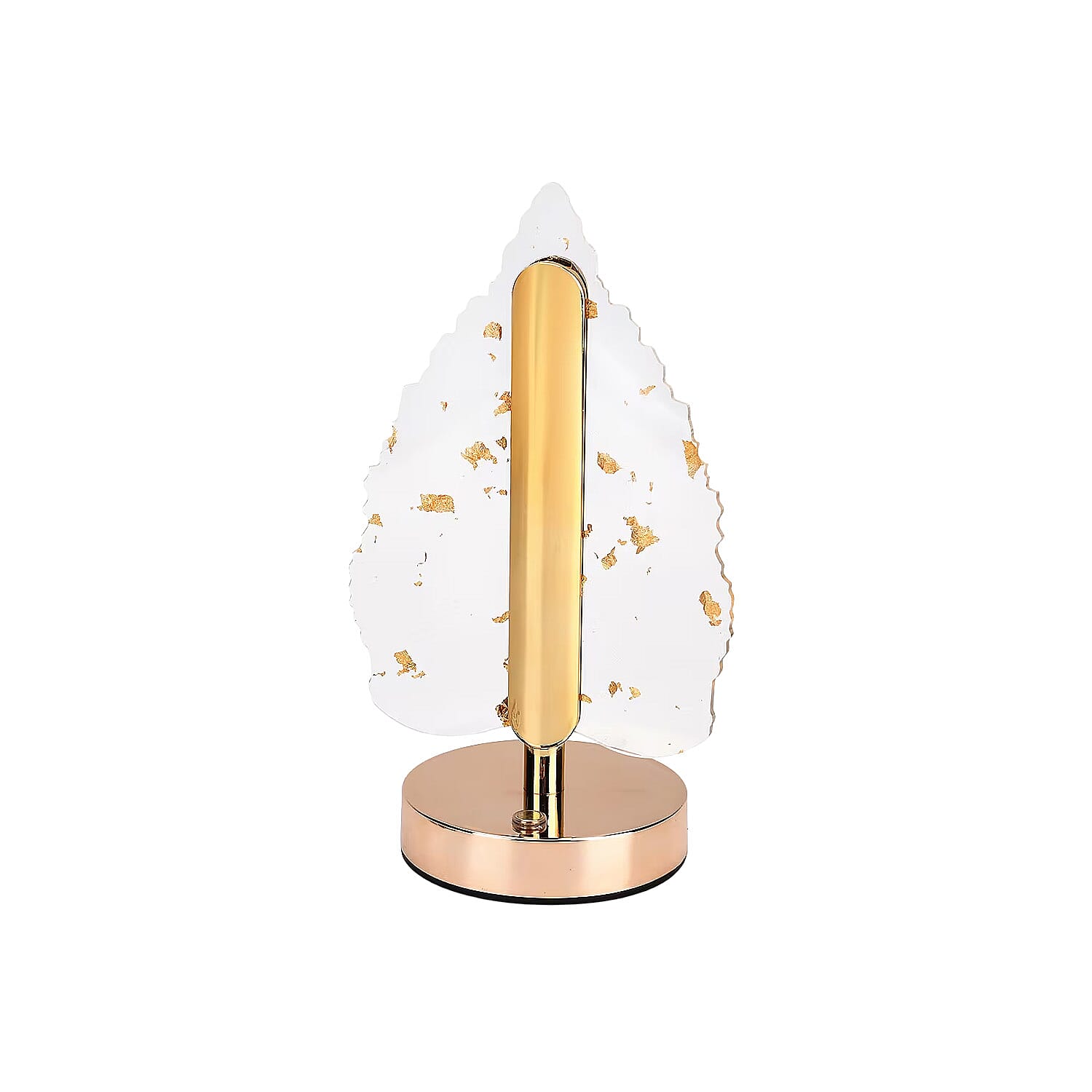 shop lc Livmore Golden Acrylic Leaf Design Touch Lamp