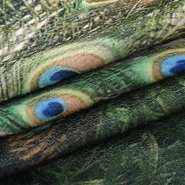 Shop Lc Livmore Green Peacock Pattern Digital Printed Flannel Blanket