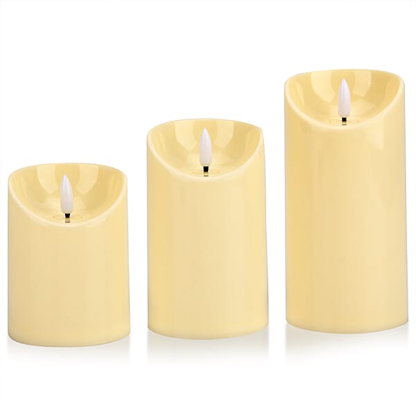 Shop Lc Livmore Ivory 3pcs Set Candle Light (3xAAA Not Included)