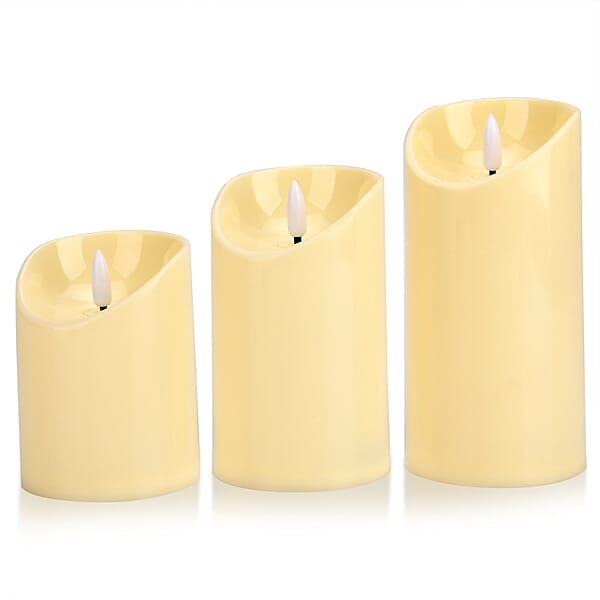 Shop Lc Livmore Ivory 3pcs Set Candle Light (3xAAA Not Included)