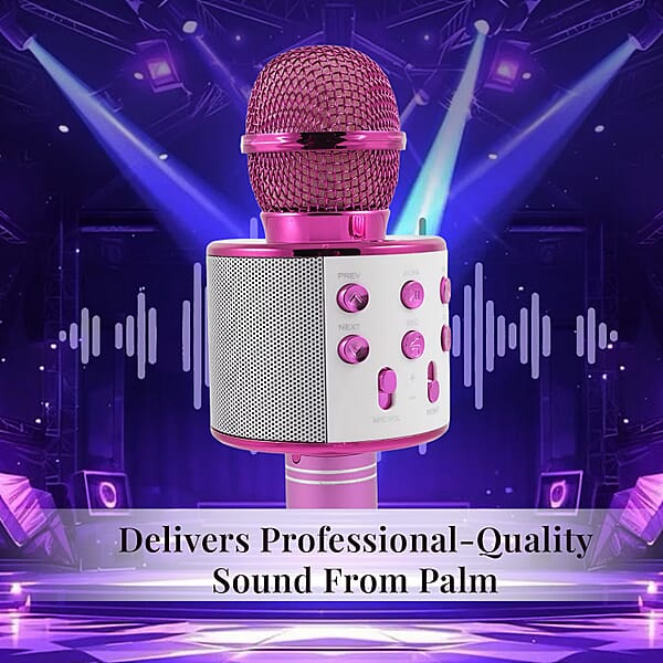 Shop Lc Livmore Mini Karaoke Microphone With Bluetooth - Pink (600mAh)