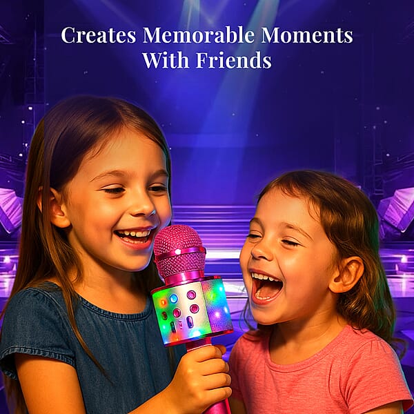 Shop Lc Livmore Mini Karaoke Microphone With Bluetooth - Pink (600mAh)