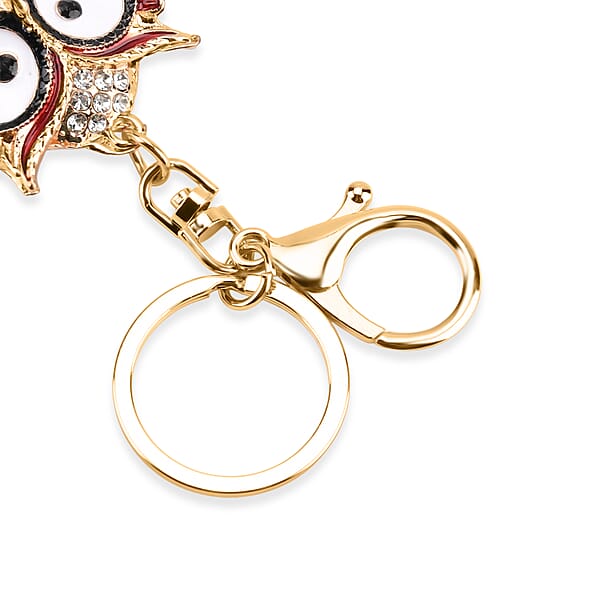 Shop Lc Livmore Multi Color Glass And Crystal 3-piece Set Owl Keychain