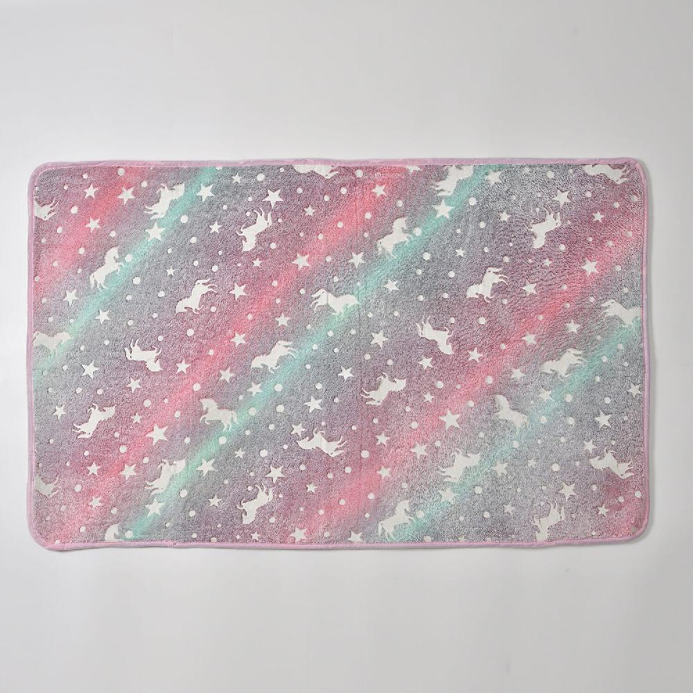 shop lc Livmore Multi Color Horse Pattern Glow-in-The-Dark Carpet