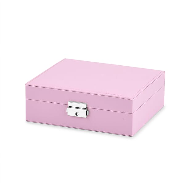 Shop Lc Livmore Pink Faux Leather Single Layer Jewelry Box