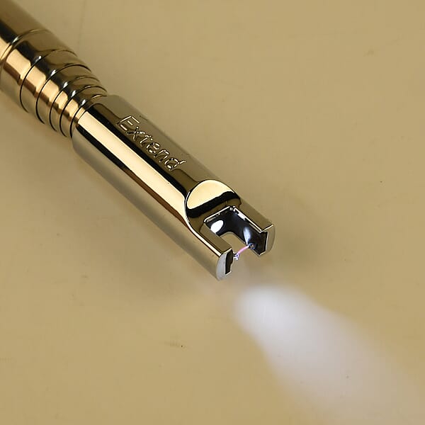 Shop Lc Livmore Rechargeable Flameless Stainless Steel Electric Lighter - Silver