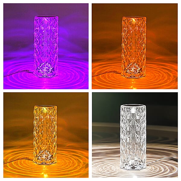 Shop Lc Livmore Rechargeable Rose Diamond Table Lamp With Remote Control - Multi-Color Changing Light