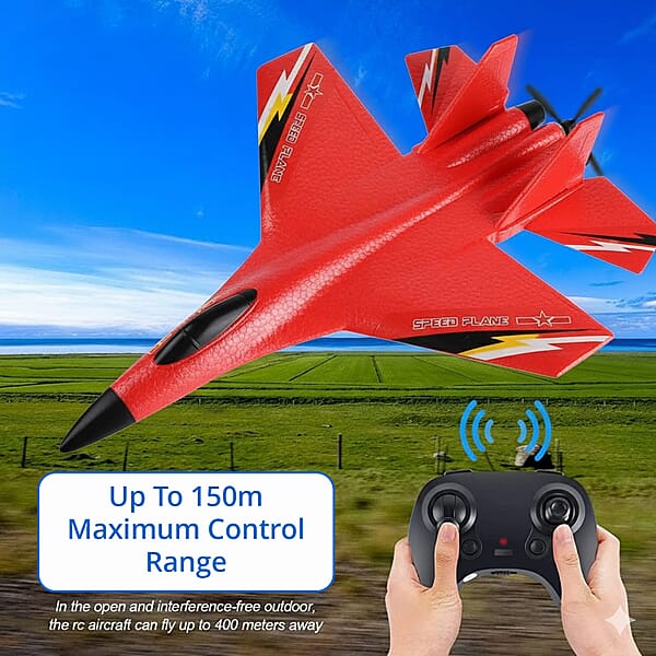 Shop Lc Livmore Red Remote Control Foam RC Airplane Toy