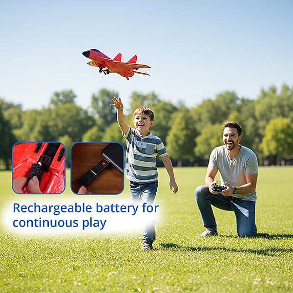 Shop Lc Livmore Red Remote Control Foam RC Airplane Toy