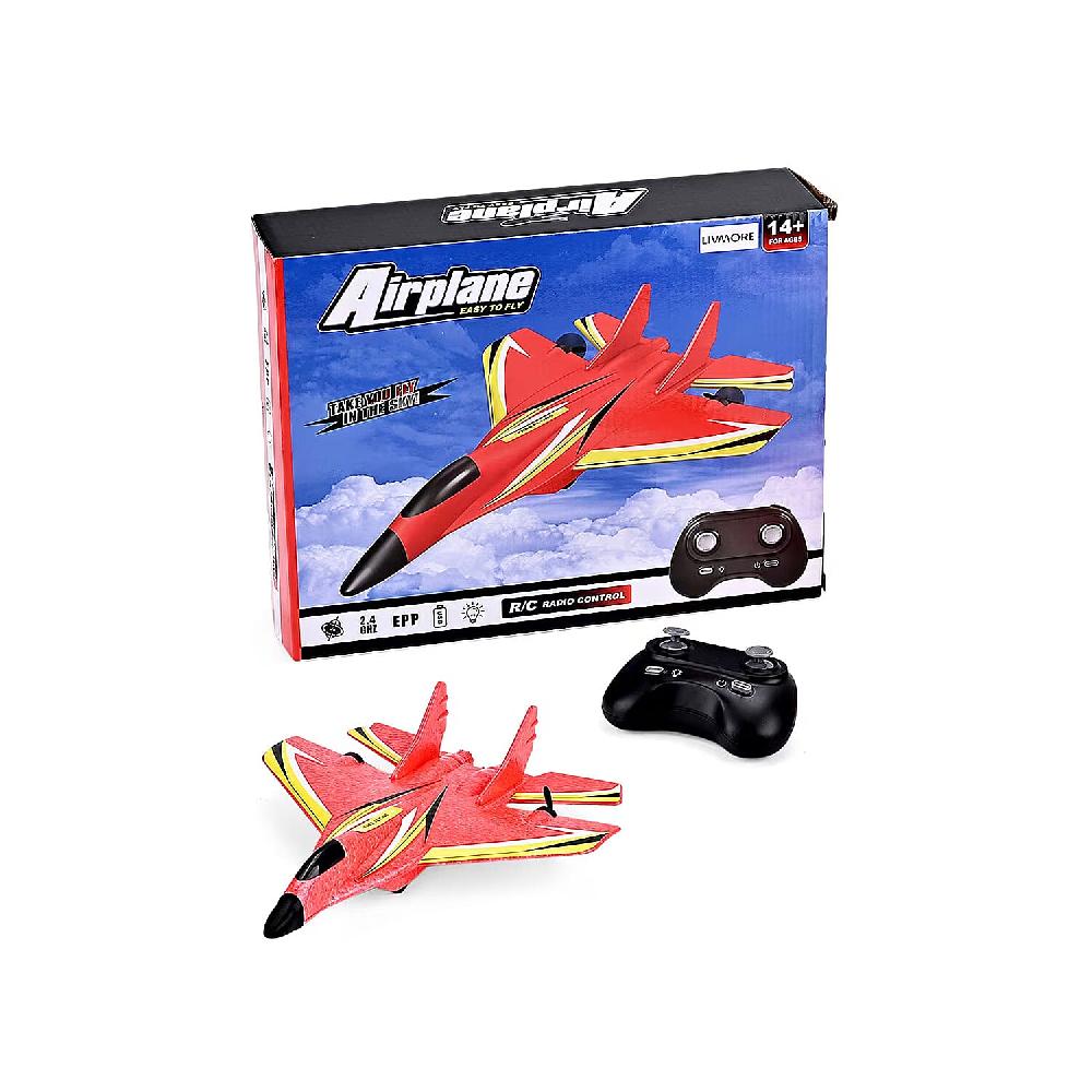shop lc Livmore Red Remote Control Foam RC Airplane Toy