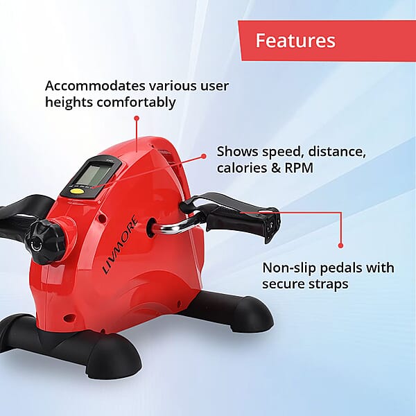 Shop Lc Livmore Red Under Desk Bike Pedal Exercising Machine