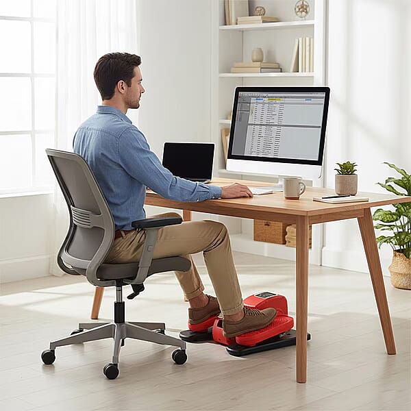 Shop Lc Livmore Red Under Desk Electric Stepper With LCD Display & Remote