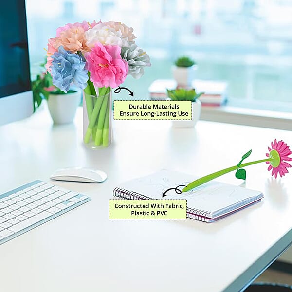 Shop Lc Livmore Set Of 10 Flower Pen With Black Ink