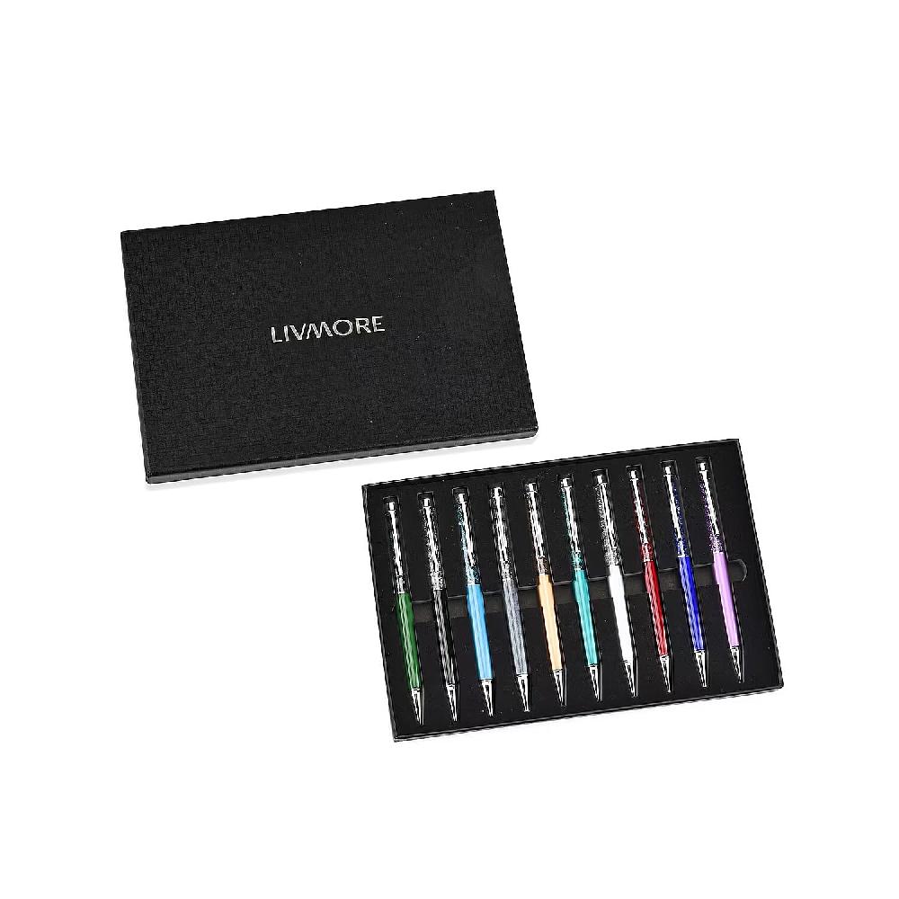 shop lc Livmore Set of 10 Multi Color 2 in 1 Ball Point Pen