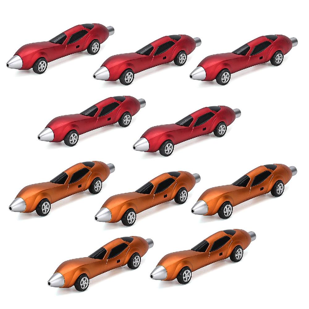 shop lc Livmore Set of 10 Red and Orange Car Shape Ballpoint Pen
