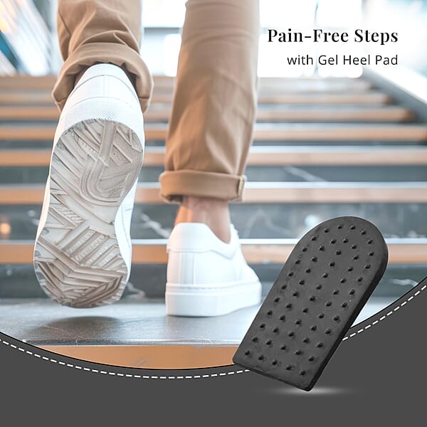 Shop Lc Livmore Set Of 2 Black Polymer And Shungite Infused Dotted Gel Heel Pad