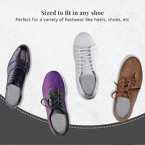 Shop Lc Livmore Set Of 2 Black Polymer And Shungite Infused Dotted Gel Heel Pad