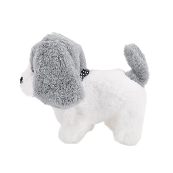 Shop Lc Livmore Set Of 2 Pcs Grey Electric Walking Plush Dog Toy (2xAA Battery Not Included)