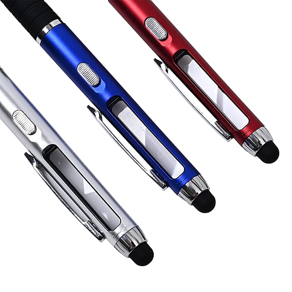 Shop Lc Livmore Set Of 3 Multifunctional Pens With LED Lights Magnifying Glasses And Touch Screen Function With 3 Refills