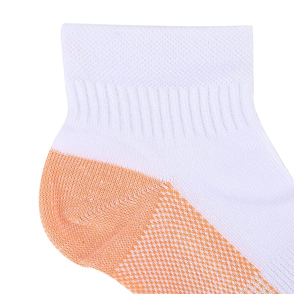 Shop Lc Livmore Set Of 4 Pairs Ankle Length Copper Infused Compression Socks - White (S/M)