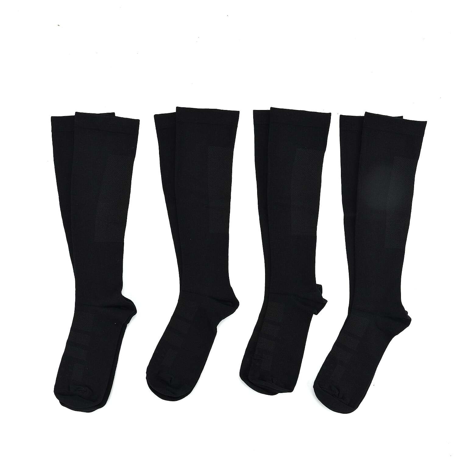 shop lc Livmore Set of 4 Pairs Copper Infused Infrared Compression Socks - Large Men 9 -12 & Women 10.5 - 13 (Black)