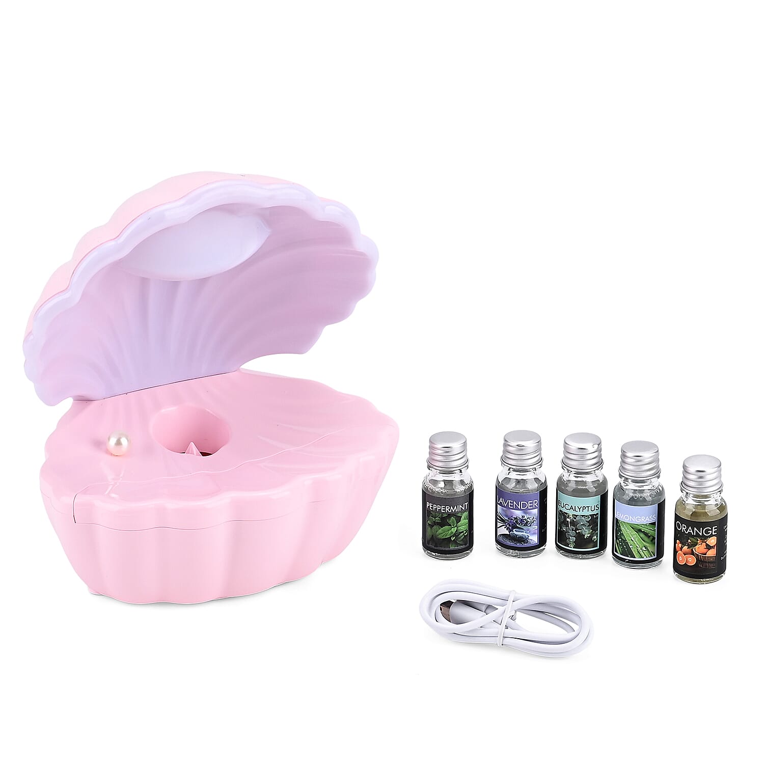 shop lc Livmore Shell Humidifier with 5 Essential Oils