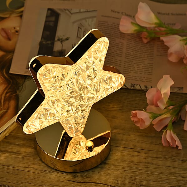 Shop Lc Livmore Touch Controlled Star-shaped Crystal Table Lamp