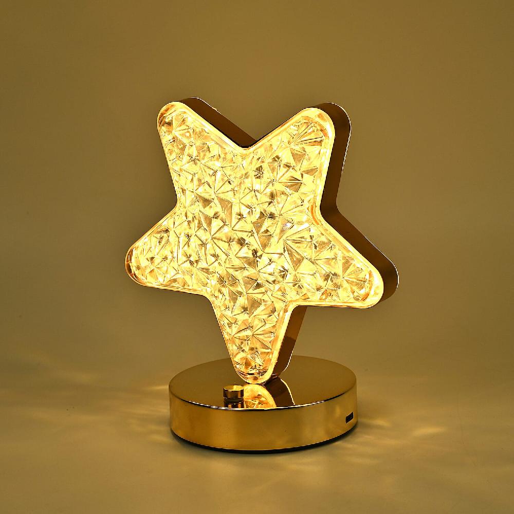shop lc Livmore Touch Controlled Star-shaped Crystal Table Lamp