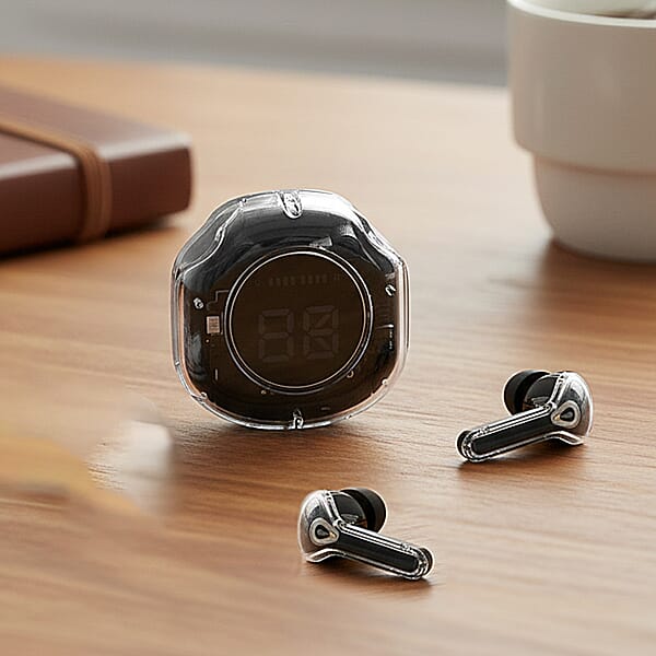 Shop Lc Livmore TWS Wireless Earbuds With Display - Black