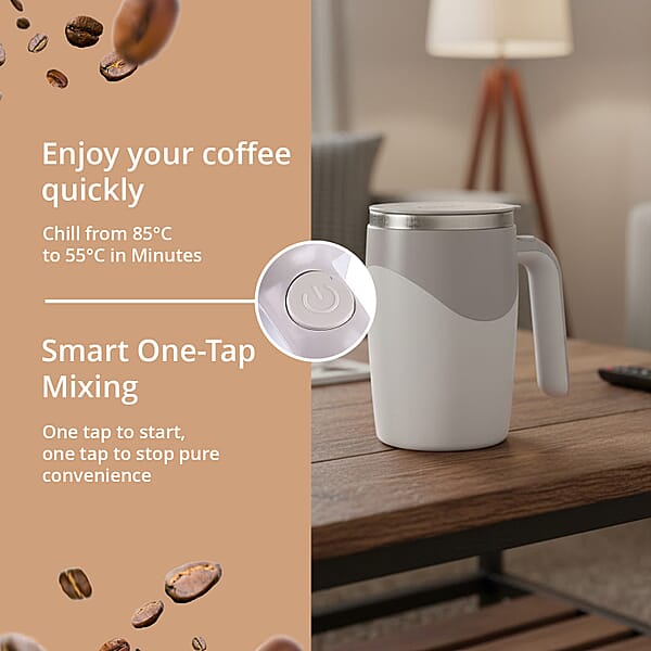 Shop Lc Livmore White Automatic Magnetic Stirring Cup (380 Ml)