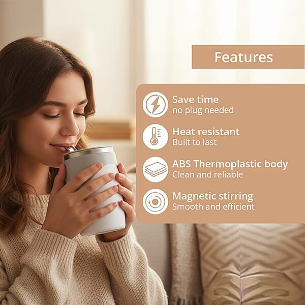 Shop Lc Livmore White Automatic Magnetic Stirring Cup (380 Ml)