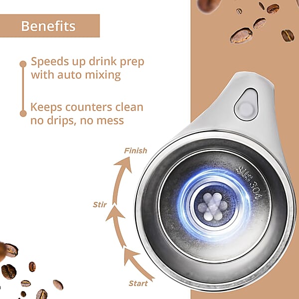 Shop Lc Livmore White Automatic Magnetic Stirring Cup (380 Ml)