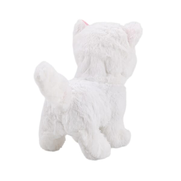 Shop Lc Livmore White Walking Plush Cat Toy (2xAA Battery Not Included)
