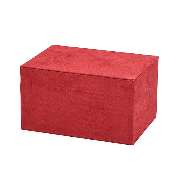 Shop Lc Livmore Wine Red Anti Tarnish 4 Layer Velvet And MDF Jewelry Box