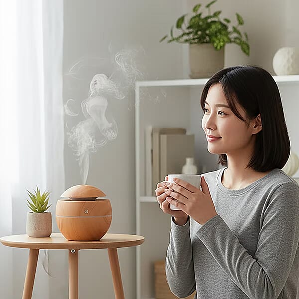 Shop Lc Livmore Yellow Aroma Humidifier With 7 Essential Oils