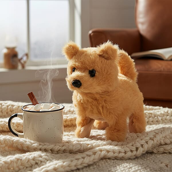 Shop Lc Livmore Yellow Walking Plus Dog Toy (2xAA Battery Not Included)