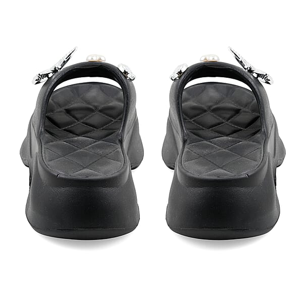 Shop Lc LOVE 83 Black EVA Butterfly Rhinestone Sandals - S