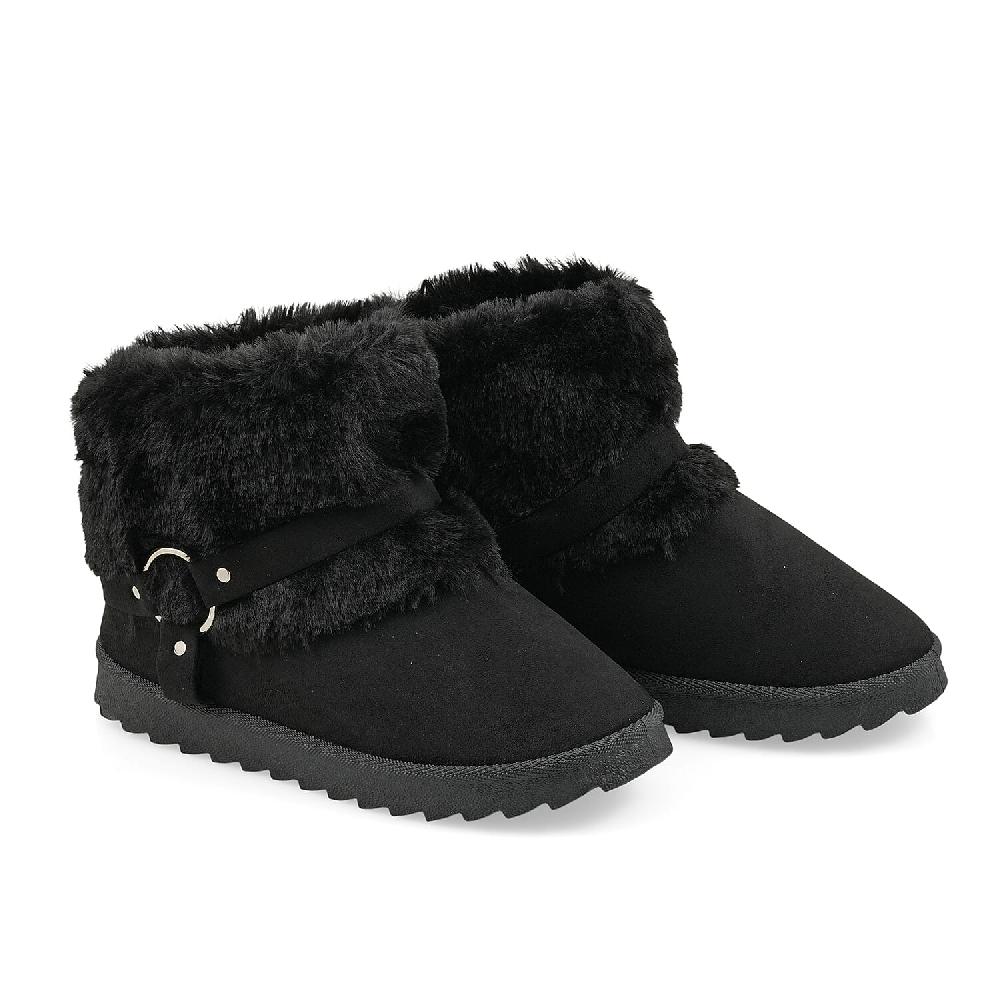 shop lc Love 83 Black Faux Fur and Suede Short Boots 6