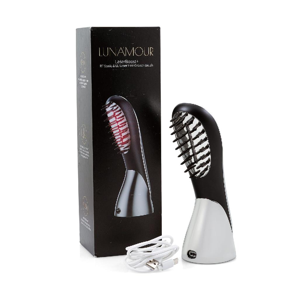 shop lc Luna'Mour LaserBoost+ Advanced RF + Sonic Vibration + Low Level Laser Hair-Growth Brush (Refurbished)