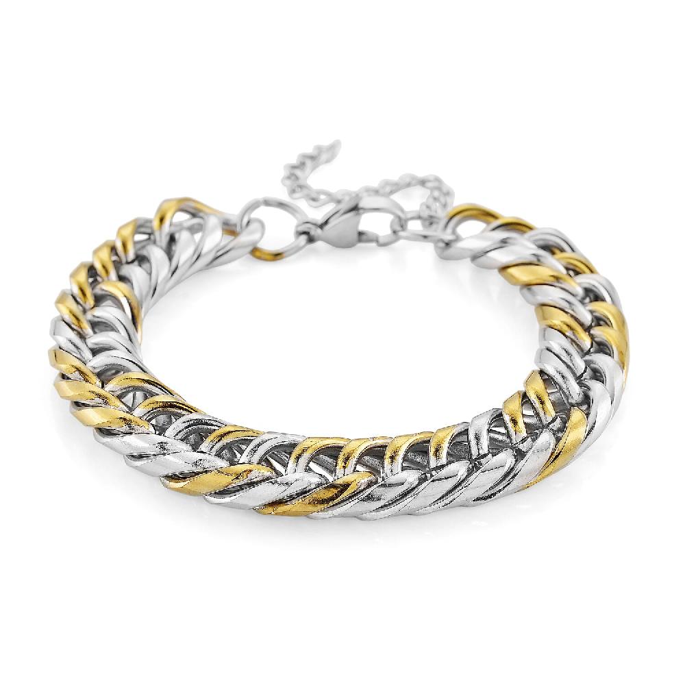 shop lc Luxe Chain Bracelet (7.5-9In) in ION Plated YG and Stainless Steel