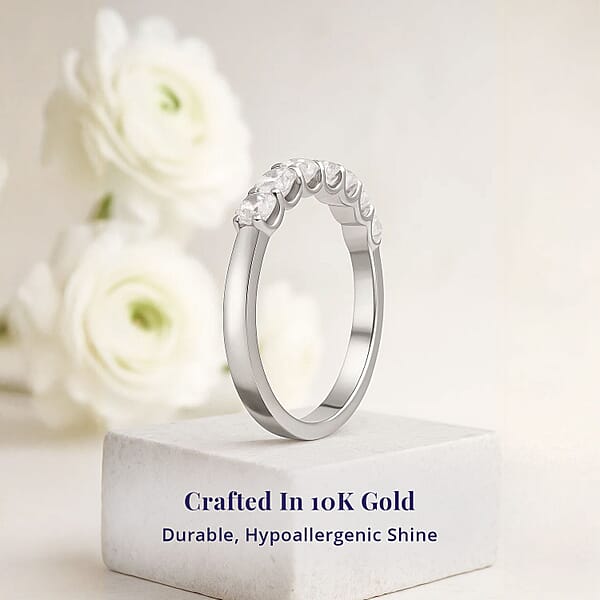 Shop Lc Luxoro 10K White Gold Luxuriant Lab Grown Diamond G-H SI Ring 1.00 Ctw