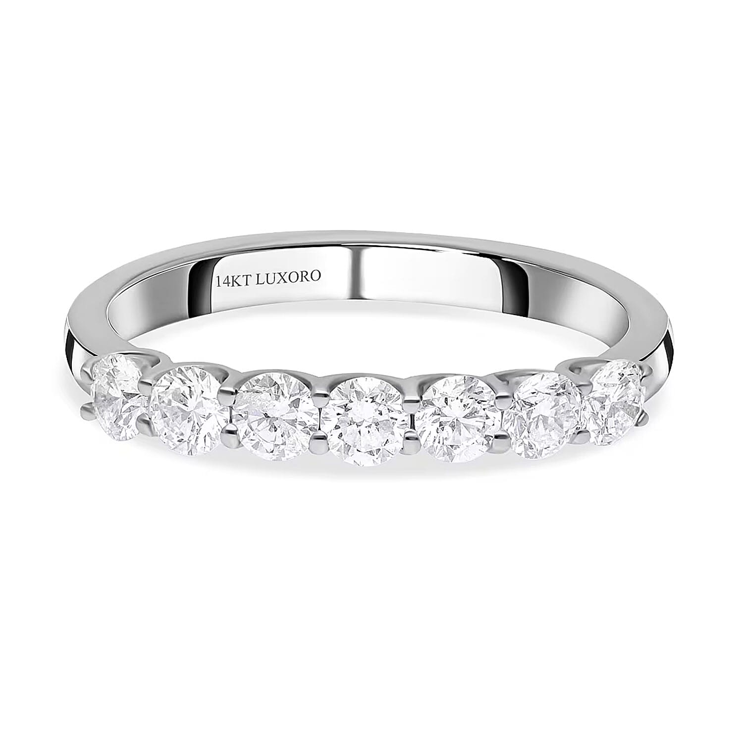 shop lc Luxoro 10K White Gold Luxuriant Lab Grown Diamond G-H SI Ring 1.00 ctw