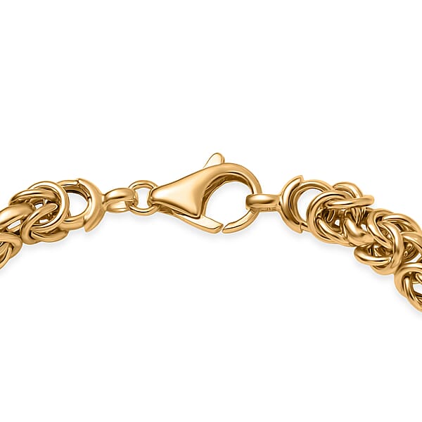 Shop Lc Luxoro 10K Yellow Gold Byzantine Chain Bracelet (7.25 In) 7.24 Grams